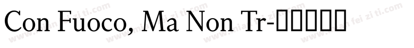 Con Fuoco, Ma Non Tr字体转换